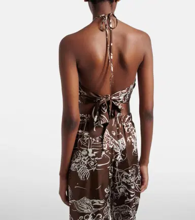 Asceno Bello printed halterneck silk crop top | Thumbnail 2 Asceno Bello printed halterneck silk crop top | Thumbnail 2