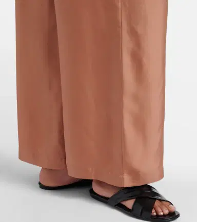 Asceno Isola pleated silk twill wide-leg pants | Thumbnail 3 Asceno Isola pleated silk twill wide-leg pants | Thumbnail 3