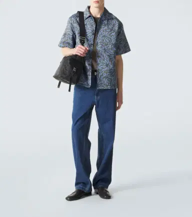 Prada Printed cotton and silk bowling shirt | Thumbnail 2 Prada Printed cotton and silk bowling shirt | Thumbnail 2