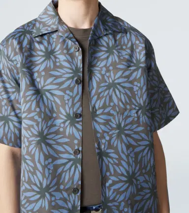 Prada Printed cotton and silk bowling shirt | Thumbnail 3 Prada Printed cotton and silk bowling shirt | Thumbnail 3