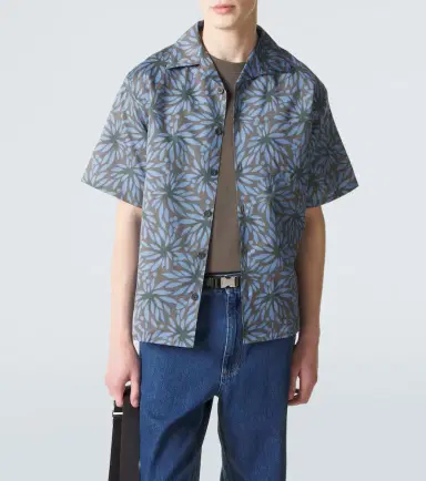 Prada Printed cotton and silk bowling shirt | Thumbnail 6 Prada Printed cotton and silk bowling shirt | Thumbnail 6