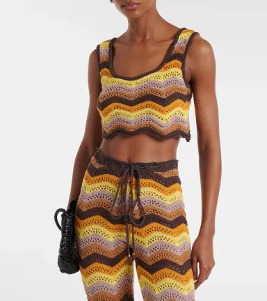Bananhot Kim crochet cotton-blend crop top | Thumbnail 4 Bananhot Kim crochet cotton-blend crop top | Thumbnail 4