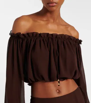 Bananhot Ora off-shoulder crop top | Thumbnail 2 Bananhot Ora off-shoulder crop top | Thumbnail 2