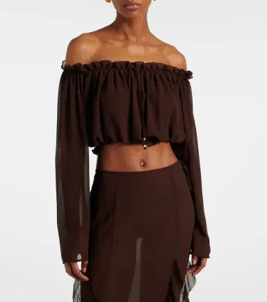 Bananhot Ora off-shoulder crop top | Thumbnail 3 Bananhot Ora off-shoulder crop top | Thumbnail 3