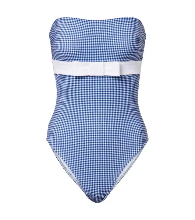 Bow-detail gingham swimsuit Bow-detail gingham swimsuit