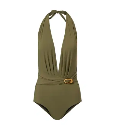 Karla Colletto Solid embellished swimsuit | Thumbnail 1 Karla Colletto Solid embellished swimsuit | Thumbnail 1