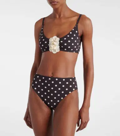 Karla Colletto Floral-appliqué polka-dot bikini top | Thumbnail 2 Karla Colletto Floral-appliqué polka-dot bikini top | Thumbnail 2