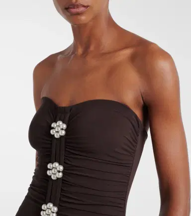 Karla Colletto Maya embellished bandeau swimsuit | Thumbnail 5 Karla Colletto Maya embellished bandeau swimsuit | Thumbnail 5