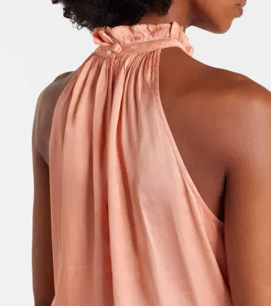 Poupette St Barth Lace-trimmed satin midi skirt | Thumbnail 5 Poupette St Barth Lace-trimmed satin midi skirt | Thumbnail 5