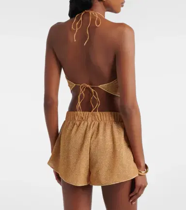 Oséree Oséree Lumière halterneck crop top | Thumbnail 2 Oséree Oséree Lumière halterneck crop top | Thumbnail 2