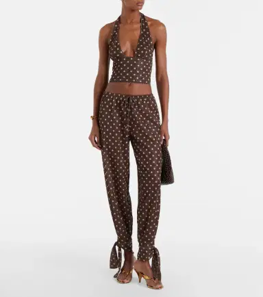 Oseree Oséree Lumière polka-dot halterneck crop top | Thumbnail 6 Oseree Oséree Lumière polka-dot halterneck crop top | Thumbnail 6