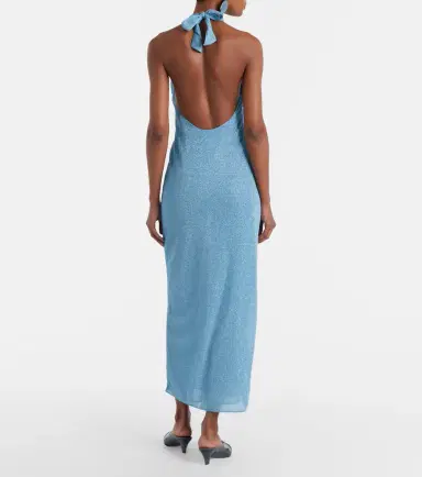 Oséree Oséree Lumière halterneck maxi dress | Thumbnail 2 Oséree Oséree Lumière halterneck maxi dress | Thumbnail 2