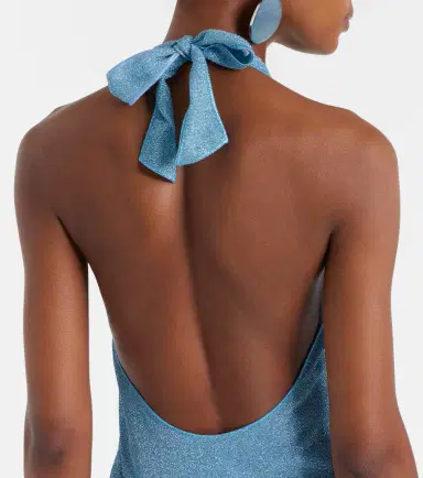 Oséree Oséree Lumière halterneck maxi dress | Thumbnail 5 Oséree Oséree Lumière halterneck maxi dress | Thumbnail 5