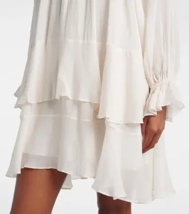 Poupette St Barth Dina ruffled chiffon minidress | Thumbnail 2 Poupette St Barth Dina ruffled chiffon minidress | Thumbnail 2