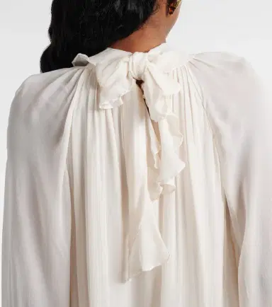 Poupette St Barth Dina ruffled chiffon minidress | Thumbnail 3 Poupette St Barth Dina ruffled chiffon minidress | Thumbnail 3