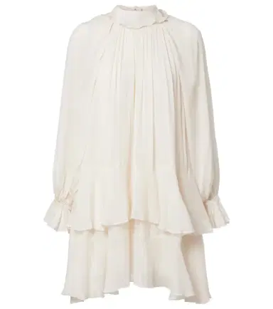Poupette St Barth Dina ruffled chiffon minidress | Thumbnail 1 Poupette St Barth Dina ruffled chiffon minidress | Thumbnail 1