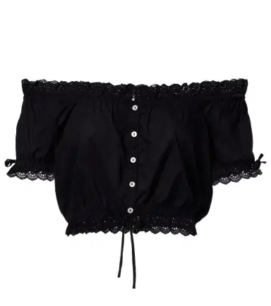 Poupette St Barth Nala broderie anglaise cotton poplin crop top | Thumbnail 1 Poupette St Barth Nala broderie anglaise cotton poplin crop top | Thumbnail 1