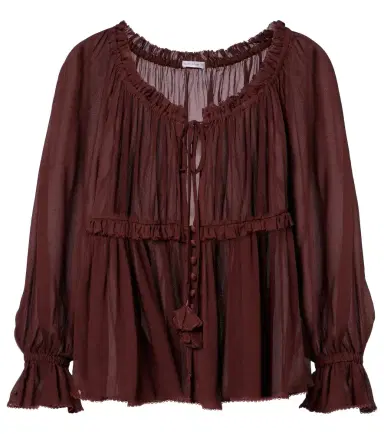 Poupette St Barth Moon ruffled blouse | Thumbnail 1 Poupette St Barth Moon ruffled blouse | Thumbnail 1