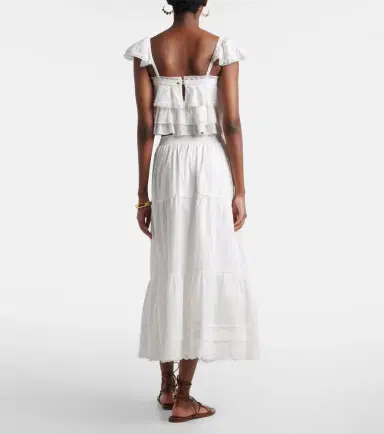 Poupette St Barth Ines broderie anglaise midi skirt | Thumbnail 4 Poupette St Barth Ines broderie anglaise midi skirt | Thumbnail 4