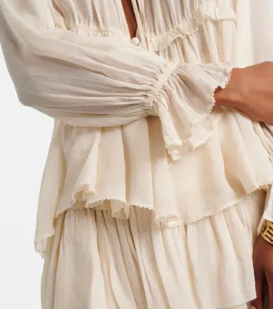 Poupette St Barth Moon ruffled blouse | Thumbnail 3 Poupette St Barth Moon ruffled blouse | Thumbnail 3