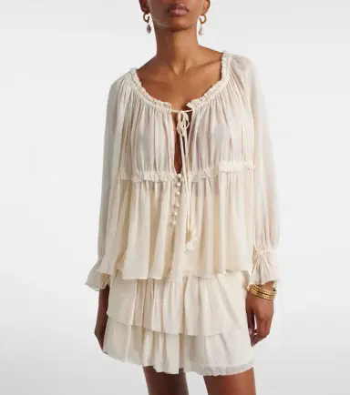 Poupette St Barth Moon ruffled blouse | Thumbnail 4 Poupette St Barth Moon ruffled blouse | Thumbnail 4