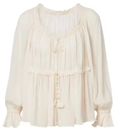 Poupette St Barth Moon ruffled blouse | Thumbnail 1 Poupette St Barth Moon ruffled blouse | Thumbnail 1
