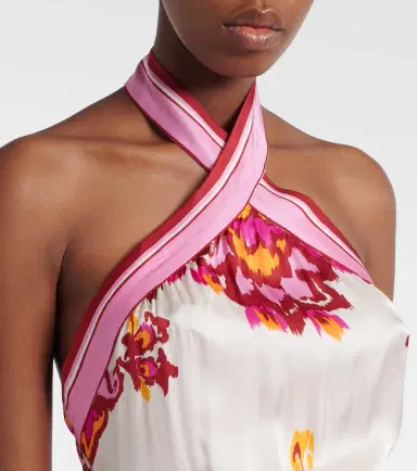Poupette St Barth Manon printed satin minidress | Thumbnail 5 Poupette St Barth Manon printed satin minidress | Thumbnail 5