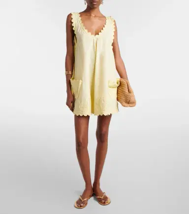 Juliet Dunn Embroidered cotton poplin minidress | Thumbnail 6 Juliet Dunn Embroidered cotton poplin minidress | Thumbnail 6