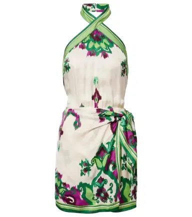 Poupette St Barth Aya printed halterneck minidress | Thumbnail 1 Poupette St Barth Aya printed halterneck minidress | Thumbnail 1