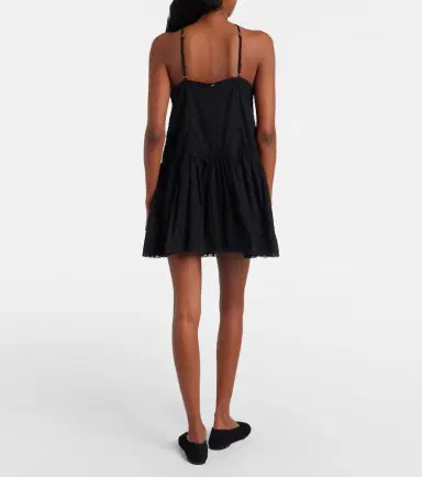 Poupette St Barth Nora crochet-trimmed cotton minidress | Thumbnail 3 Poupette St Barth Nora crochet-trimmed cotton minidress | Thumbnail 3
