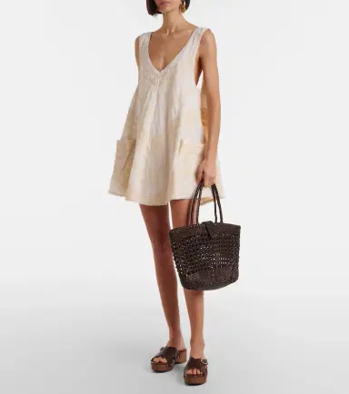 Juliet Dunn Crochet-trimmed cotton minidress | Thumbnail 6 Juliet Dunn Crochet-trimmed cotton minidress | Thumbnail 6