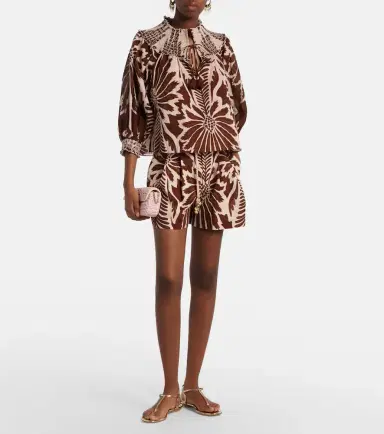 Poupette St Barth Chantal printed belted cotton shorts | Thumbnail 5 Poupette St Barth Chantal printed belted cotton shorts | Thumbnail 5