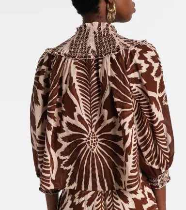 Poupette St Barth Ysee printed smocked cotton blouse | Thumbnail 2 Poupette St Barth Ysee printed smocked cotton blouse | Thumbnail 2