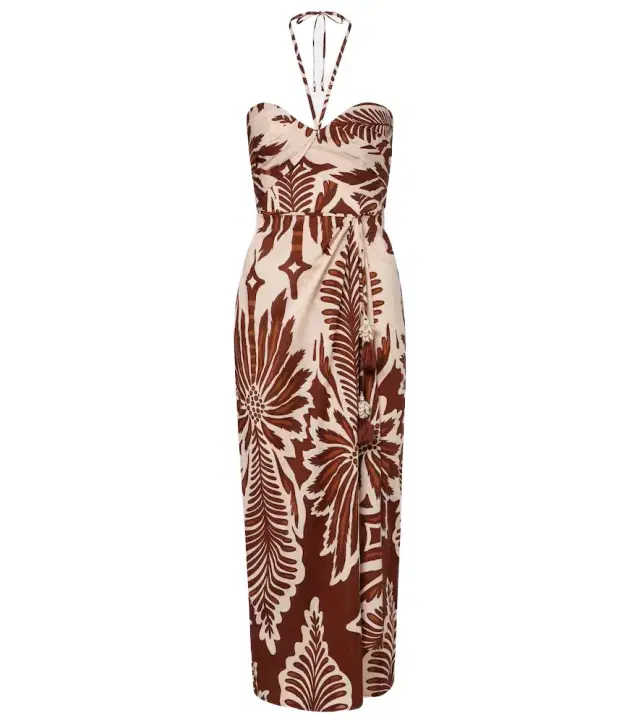 Collina printed cotton midi dress Collina printed cotton midi dress