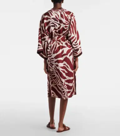 Poupette St Barth Erica printed satin kaftan | Thumbnail 3 Poupette St Barth Erica printed satin kaftan | Thumbnail 3