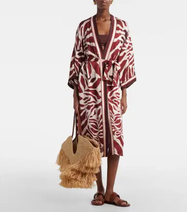 Poupette St Barth Erica printed satin kaftan | Thumbnail 4 Poupette St Barth Erica printed satin kaftan | Thumbnail 4