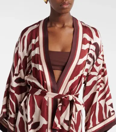 Poupette St Barth Erica printed satin kaftan | Thumbnail 5 Poupette St Barth Erica printed satin kaftan | Thumbnail 5
