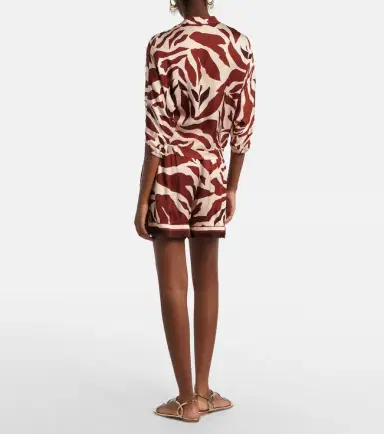 Poupette St Barth Isabelle printed satin shorts | Thumbnail 2 Poupette St Barth Isabelle printed satin shorts | Thumbnail 2