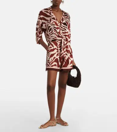 Poupette St Barth Isabelle printed satin shorts | Thumbnail 3 Poupette St Barth Isabelle printed satin shorts | Thumbnail 3