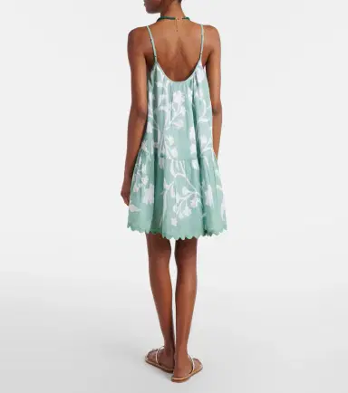 Juliet Dunn Floral scalloped cotton minidress | Thumbnail 2 Juliet Dunn Floral scalloped cotton minidress | Thumbnail 2