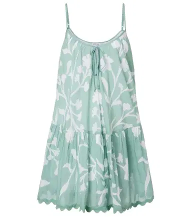 Juliet Dunn Floral scalloped cotton minidress | Thumbnail 1 Juliet Dunn Floral scalloped cotton minidress | Thumbnail 1