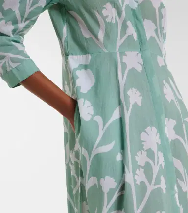 Juliet Dunn Floral scalloped cotton shirt dress | Thumbnail 2 Juliet Dunn Floral scalloped cotton shirt dress | Thumbnail 2