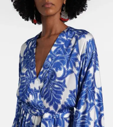 Poupette St Barth Kristen printed satin maxi dress | Thumbnail 7 Poupette St Barth Kristen printed satin maxi dress | Thumbnail 7