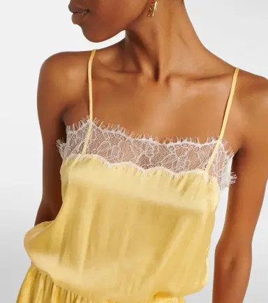 Poupette St Barth Silvia lace-trimmed satin romper | Thumbnail 5 Poupette St Barth Silvia lace-trimmed satin romper | Thumbnail 5