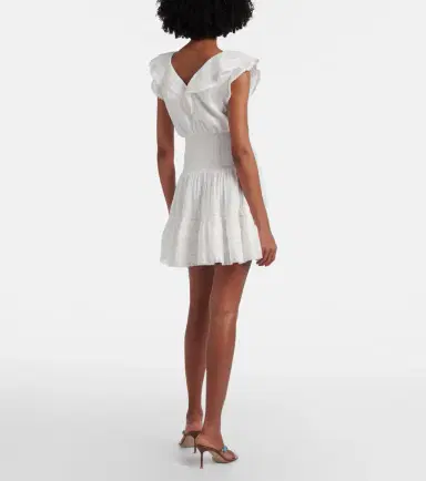 Poupette St Barth Della ruffled cotton minidress | Thumbnail 2 Poupette St Barth Della ruffled cotton minidress | Thumbnail 2