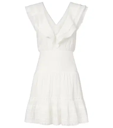 Poupette St Barth Della ruffled cotton minidress | Thumbnail 1 Poupette St Barth Della ruffled cotton minidress | Thumbnail 1
