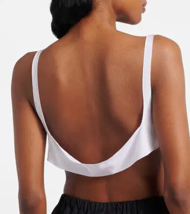 Prada Silk crêpe de chine bra top | Thumbnail 3 Prada Silk crêpe de chine bra top | Thumbnail 3