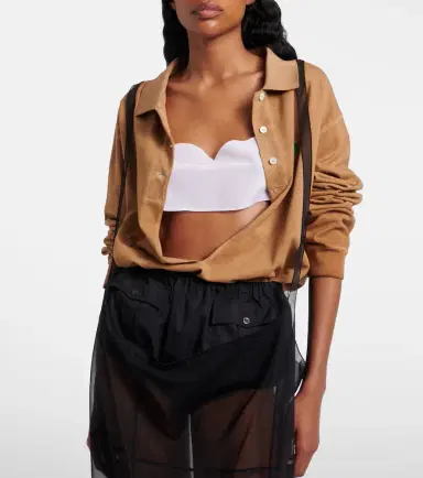 Prada Silk crêpe de chine bra top | Thumbnail 6 Prada Silk crêpe de chine bra top | Thumbnail 6