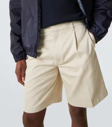 Prada Pleated cotton Bermuda shorts | Thumbnail 3 Prada Pleated cotton Bermuda shorts | Thumbnail 3