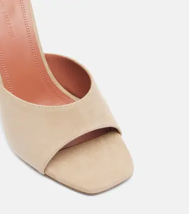 Amina Muaddi Lupita suede mules | Thumbnail 3 Amina Muaddi Lupita suede mules | Thumbnail 3